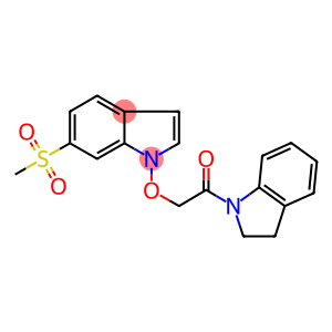 2,3-DIHYDRO-[[[6-(METHYLSULPHONYL)INDOL-1-YL]OXY]METHYL]CARBONYL-(1H)-INDOLE