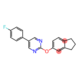 2-(2,3-DIHYDRO-1H-INDEN-5-YLOXY)-5-(4-FLUOROPHENYL)PYRIMIDINE