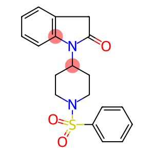 4-(2,3-DIHYDRO-2-OXO-(1H)-INDOL-1-YL)-1-(PHENYLSULFONYL)PIPERIDINE