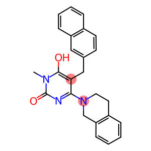 4-(3,4-DIHYDRO-1H-ISOQUINOLIN-2-YL)-6-HYDROXY-1-METHYL-5-NAPHTHALEN-2-YLMETHYL-1H-PYRIMIDIN-2-ONE