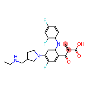 6-Fluoro-1-(2,4-difluorophenyl)-1,4-dihydro-4-oxo-7-[3-(ethylaminomethyl)-1-pyrrolidinyl]quinoline-3-carboxylic acid