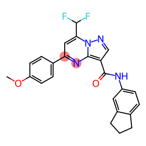 7-(difluoromethyl)-N-(2,3-dihydro-1H-inden-5-yl)-5-(4-methoxyphenyl)pyrazolo[1,5-a]pyrimidine-3-carboxamide