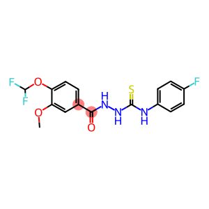 2-[4-(difluoromethoxy)-3-methoxybenzoyl]-N-(4-fluorophenyl)hydrazinecarbothioamide