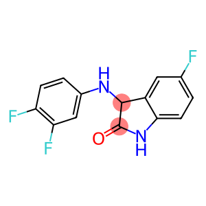 3-[(3,4-difluorophenyl)amino]-5-fluoro-2,3-dihydro-1H-indol-2-one