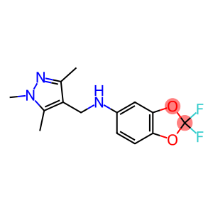 2,2-difluoro-N-[(1,3,5-trimethyl-1H-pyrazol-4-yl)methyl]-2H-1,3-benzodioxol-5-amine