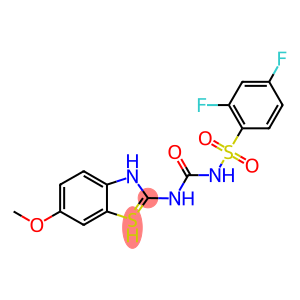 2,4-DIFLUORO-N-{[(6-METHOXY-3H-1LAMBDA~4~,3-BENZOTHIAZOL-2-YL)AMINO]CARBONYL}BENZENESULFONAMIDE
