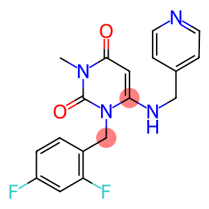 1-(2,4-DIFLUOROBENZYL)-3-METHYL-6-[(PYRIDIN-4-YLMETHYL)AMINO]PYRIMIDINE-2,4(1H,3H)-DIONE