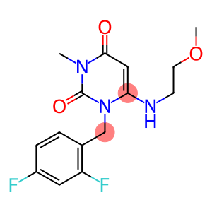 1-(2,4-DIFLUOROBENZYL)-6-[(2-METHOXYETHYL)AMINO]-3-METHYLPYRIMIDINE-2,4(1H,3H)-DIONE