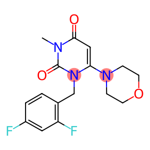 1-(2,4-DIFLUOROBENZYL)-3-METHYL-6-MORPHOLIN-4-YLPYRIMIDINE-2,4(1H,3H)-DIONE