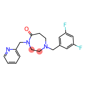 1-(3,5-DIFLUOROBENZYL)-4-(PYRIDIN-2-YLMETHYL)-1,4-DIAZEPAN-5-ONE