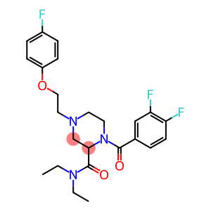 1-(3,4-DIFLUOROBENZOYL)-N,N-DIETHYL-4-[2-(4-FLUOROPHENOXY)ETHYL]PIPERAZINE-2-CARBOXAMIDE