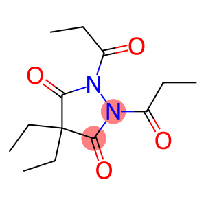 4,4-Diethyl-1,2-dipropionyl-3,5-pyrazolidinedione