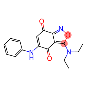 3-Diethylamino-5-(phenylamino)-2,1-benzisoxazole-4,7-dione