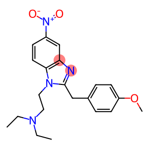 1-(2-Diethylaminoethyl)-2-(p-methoxybenzyl)-5-nitro-1H-benzimidazole