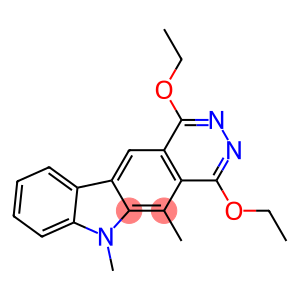 1,4-Diethoxy-5-methyl-6-methyl-6H-pyridazino[4,5-b]carbazole