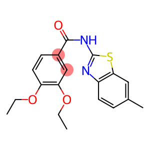 3,4-diethoxy-N-(6-methyl-1,3-benzothiazol-2-yl)benzamide