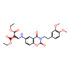 diethyl 2-({[3-(3,4-dimethoxyphenethyl)-2,4-dioxo-3,4-dihydro-2H-1,3-benzoxazin-6-yl]amino}methylene)malonate