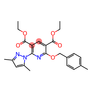 diethyl 2-(3,5-dimethyl-1H-pyrazol-1-yl)-6-[(4-methylbenzyl)oxy]-3,5-pyridinedicarboxylate