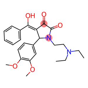 1-[2-(DIETHYLAMINO)ETHYL]-5-(3,4-DIMETHOXYPHENYL)-4-[(Z)-HYDROXY(PHENYL)METHYLIDENE]-2,3-PYRROLIDINEDIONE