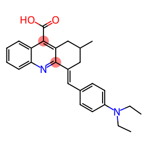 4-(4-DIETHYLAMINO-BENZYLIDENE)-2-METHYL-1,2,3,4-TETRAHYDRO-ACRIDINE-9-CARBOXYLIC ACID