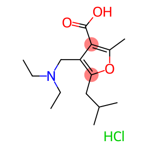 4-DIETHYLAMINOMETHYL-5-ISOBUTYL-2-METHYL-FURAN-3-CARBOXYLIC ACID HYDROCHLORIDE