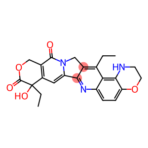 9,16-diethyl-2,3-dihydro-9-hydroxy-12H-1,4-oxazino(3,2-f)pyrano(3',4'-6,7)indolizino(1,2-b)quinoline-10,13(9H,15H)-dione