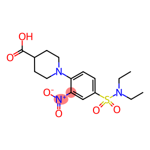 1-[4-[(DIETHYLAMINO)SULFONYL]-2-NITROPHENYL]PIPERIDINE-4-CARBOXYLIC ACID