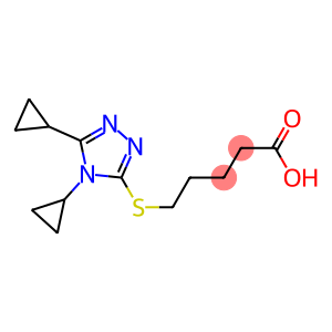 5-[(4,5-dicyclopropyl-4H-1,2,4-triazol-3-yl)sulfanyl]pentanoic acid