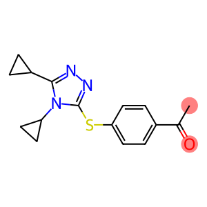 1-{4-[(4,5-dicyclopropyl-4H-1,2,4-triazol-3-yl)sulfanyl]phenyl}ethan-1-one