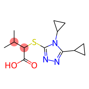 2-[(4,5-dicyclopropyl-4H-1,2,4-triazol-3-yl)sulfanyl]-3-methylbutanoic acid