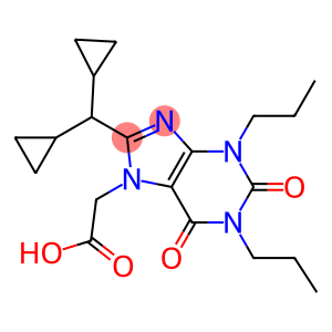 8-Dicyclopropylmethyl-1,3-dipropyl-1,2,3,6-tetrahydro-2,6-dioxo-7H-purine-7-acetic acid