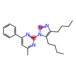 2-(4,5-DIBUTYL-1H-1,2,3-TRIAZOL-1-YL)-4-METHYL-6-PHENYLPYRIMIDINE