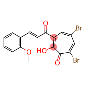 5,7-dibromo-2-hydroxy-3-[3-(2-methoxyphenyl)acryloyl]-2,4,6-cycloheptatrien-1-one