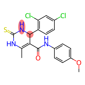 4-(2,4-dichlorophenyl)-N-(4-methoxyphenyl)-6-methyl-2-thioxo-1,2,3,4-tetrahydro-5-pyrimidinecarboxamide