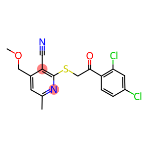 2-{[2-(2,4-dichlorophenyl)-2-oxoethyl]sulfanyl}-4-(methoxymethyl)-6-methylnicotinonitrile