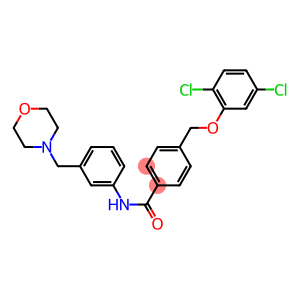 4-[(2,5-dichlorophenoxy)methyl]-N-[3-(4-morpholinylmethyl)phenyl]benzamide