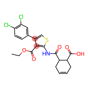 6-({[4-(3,4-dichlorophenyl)-3-(ethoxycarbonyl)thien-2-yl]amino}carbonyl)cyclohex-3-ene-1-carboxylic acid