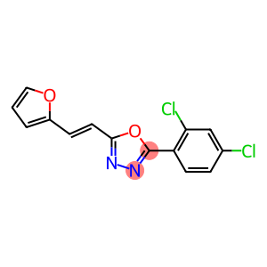 2-(2,4-dichlorophenyl)-5-[2-(2-furyl)vinyl]-1,3,4-oxadiazole