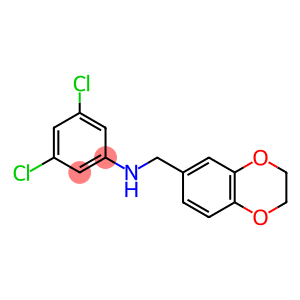 3,5-dichloro-N-(2,3-dihydro-1,4-benzodioxin-6-ylmethyl)aniline