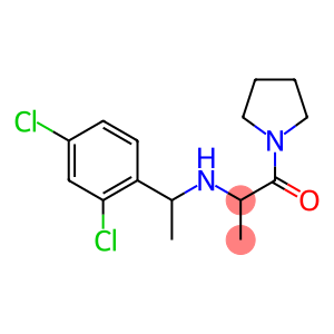 2-{[1-(2,4-dichlorophenyl)ethyl]amino}-1-(pyrrolidin-1-yl)propan-1-one