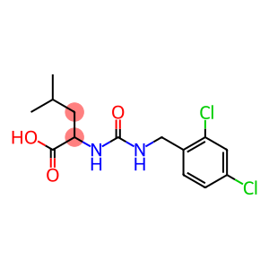 2-({[(2,4-dichlorophenyl)methyl]carbamoyl}amino)-4-methylpentanoic acid