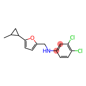 3,4-dichloro-N-{[5-(2-methylcyclopropyl)furan-2-yl]methyl}aniline