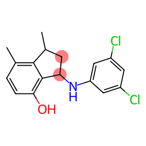 3-[(3,5-dichlorophenyl)amino]-1,7-dimethyl-2,3-dihydro-1H-inden-4-ol