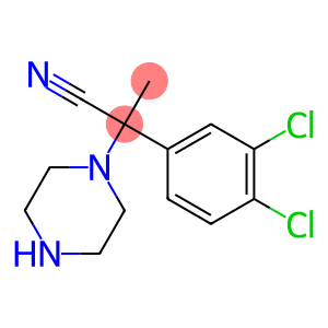 2-(3,4-dichlorophenyl)-2-piperazin-1-ylpropanenitrile