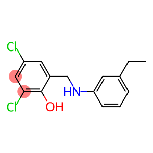 2,4-dichloro-6-{[(3-ethylphenyl)amino]methyl}phenol