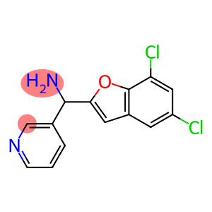 (5,7-dichloro-1-benzofuran-2-yl)(pyridin-3-yl)methanamine