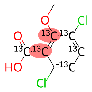 3,6-Dichloro-2-methoxybenzoic  acid-13C6  (ring-13C6),  Dicamba-13C6  (ring-13C6)