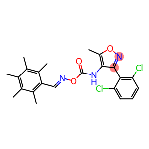 3-(2,6-dichlorophenyl)-5-methyl-4-{[({[(2,3,4,5,6-pentamethylphenyl)methylene]amino}oxy)carbonyl]amino}isoxazole