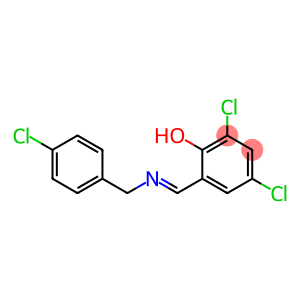 2,4-dichloro-6-{[(4-chlorobenzyl)imino]methyl}phenol