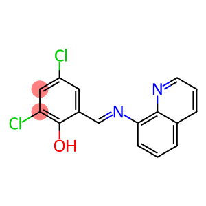 2,4-dichloro-6-[(8-quinolylimino)methyl]phenol